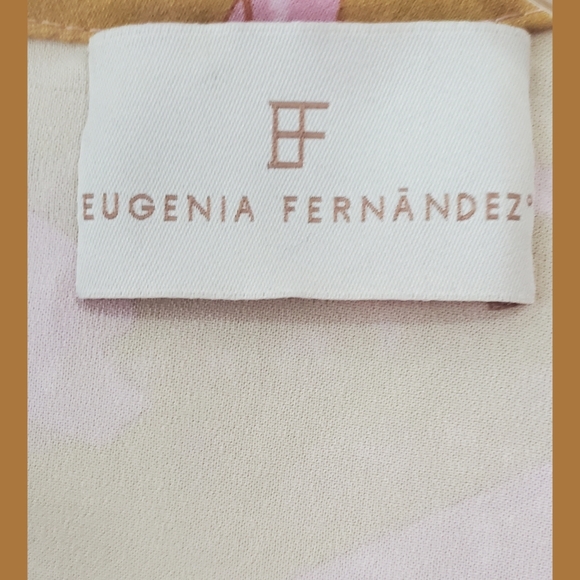 Eugenia Fernandez Ruffle Tie Front Print Top - Picture 2 of 6